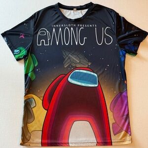 Among Us Graphic Tee - Black and Multicolor